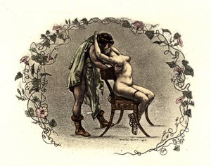 Illustratie door Richard Ranft (1862 - 1931) voor Lucien de Samosate (ca. 125): 