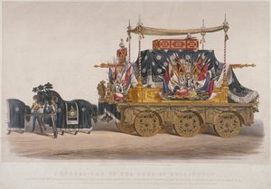 Uitzicht op de lijkwagen van de hertog van Wellington, 1852