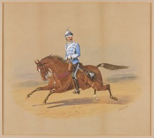Kolonel Gervase Francis Newport Tinley, 1e Bombay Lansiers door Richard Simkin