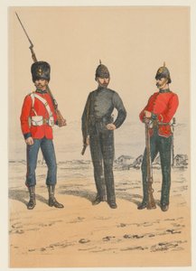 Drie Britse militairen door Richard Simkin