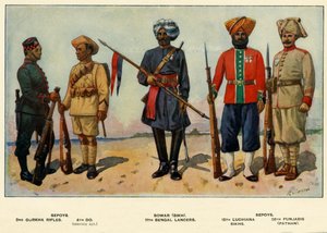 Typen van het Indiase Leger, 1919 door Richard Simkin