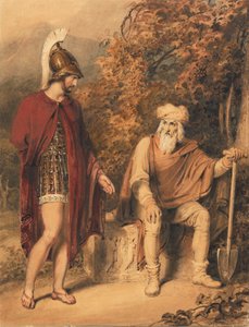 Alcibiades en Timon door Richard Westall