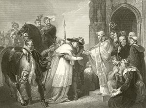 Kardinaal Wolsey in Leicester Abbey door Richard Westall
