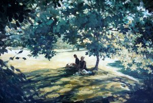 Thee in de tuin door Richard Willis