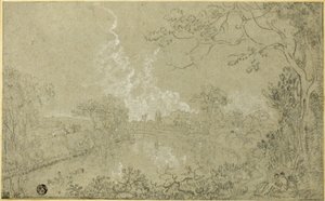 Oevers van de rivier Dee bij Eaton Hall, Cheshire door Richard Wilson