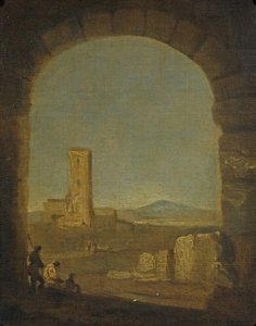 Torre del Fiscale, nabij Rome, Italië, ca. 1775 door Richard Wilson