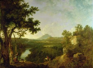 Uitzicht nabij Wynnstay, het landgoed van Sir Watkin Williams-Wynn door Richard Wilson