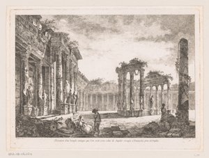 Gezicht op de Tempel van Jupiter Serapis door Richard de Saint Non