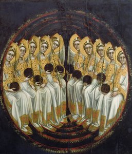Zittende Engelen met Bollen in hun Handen, c.1348-54