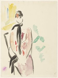 Schets voor een portret van mevrouw De Carnière-Wouters door Rik Wouters