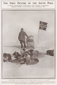 De Eerste Foto van de Zuidpool door Roald Engelbergt Gravning Amundsen
