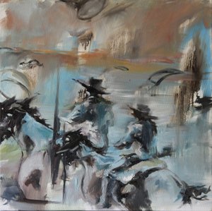 Blauwe Ruiters Overlap door Rob D Davies