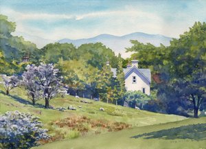 Lente in het Lake District, 2016 (aquarel op papier)