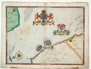 Dover naar Sandwich en Blacknerse naar Gravelines - De Spaanse Armada en de Engelse Vloot bij Calais, ca. 1590