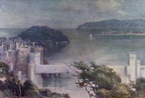 Conway vanaf Benarth, vroege ochtend