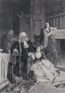 Illustratie voor De Piraat door Sir Walter Scott (gravure) door Robert (after) Herdman