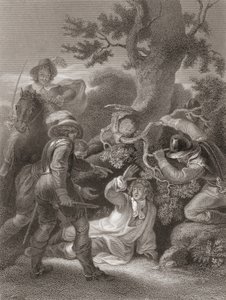 Hertog van Monmouth gevangen na de Slag bij Sedgemoor. Uit De Geschiedenis van Engeland gepubliceerd 1859. door Robert (after) Smirke