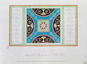Tapijtdesign voor de salon, Shelburne House door Robert Adam