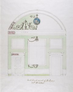 Ontwerp voor de eindmuur van de eetkamer, Headfort House door Robert Adam