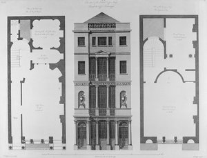 Opstand van het Britse koffiehuis, gegraveerd door Robert Blyth, 1778 door Robert Adam