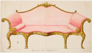 Bank voor Sir Lawrence Dundas door Robert Adam