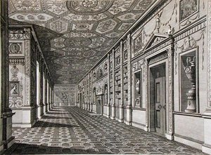 De bibliotheek in Syon House, gebouwd 1760-69 door Robert Adam