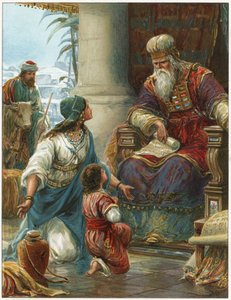 Hannah brengt Samuel naar Eli door Robert Ambrose Dudley