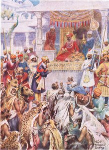 De Khan Jahan toont Akbar zijn prinselijke gevangenen door Robert Ambrose Dudley