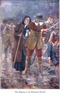 De pelgrims in het betoverde land, uit De Pelgrimsreis gepubliceerd door John F Shaw & Co, c.1900