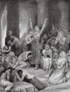 De Rajput-ceremonie van Jauhar (Holocaust) door Robert Ambrose Dudley