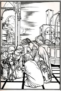 Een illustratie uit De Storm, 1901 door Robert Anning Bell