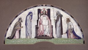 Christus op de troon met heiligen Petrus, Jozef, Edward en de Maagd Maria, 1914
