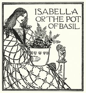 Illustratie voor Gedichten van John Keats: Isabella of De Basilicum Pot (litho)