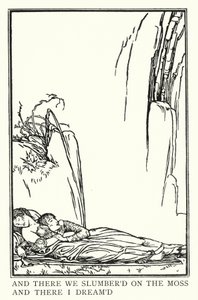 Illustratie voor Gedichten van John Keats: La Belle Dame Sans Merci door Robert Anning Bell