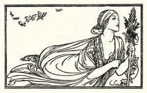 Illustratie voor Gedichten van John Keats: Slaap en Poëzie door Robert Anning Bell