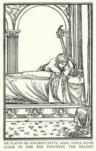 Illustratie voor Gedichten van John Keats: De Avond van St. Agnes door Robert Anning Bell