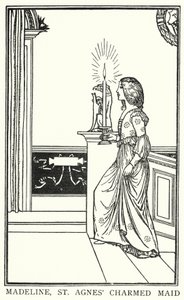 Illustratie voor Gedichten van John Keats: De vooravond van Sint Agnes (litho) door Robert Anning Bell