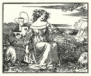 Illustratie voor Gedichten van John Keats: Aan de Herfst (litho) door Robert Anning Bell