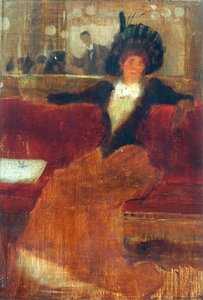 In het café
