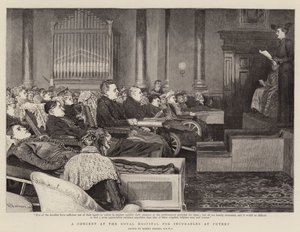 Een concert in het Royal Hospital for Incurables in Putney door Robert Barnes