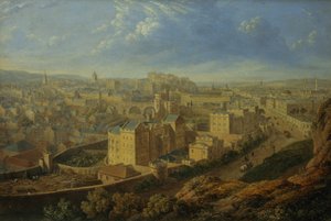 Edinburgh vanaf de Calton Hill door Robert Batty