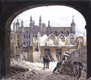 Blackwell Hall, King Street, Cheapside door Robert Blemell Schnebbelie