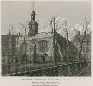 Kerk van St. Helen, Bishopsgate Street, Londen door Robert Blemell Schnebbelie
