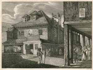 Hungerford Markt, nabij York Buildings, The Strand, Londen door Robert Blemell Schnebbelie