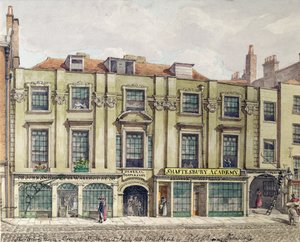 Shaftesbury House, Aldersgate Street, Londen, 1819 door Robert Blemell Schnebbelie