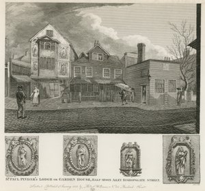 Het huisje of tuinhuis van Sir Paul Pindar door Robert Blemell Schnebbelie