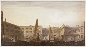 Blackwell Hall tijdens de sloop, City of London