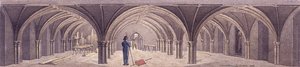 Guildhall Crypt, Londen, 1821 door Robert Blemmell Schnebbelie