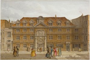 Zicht op Blackwell Hall aan King Street, City of London
