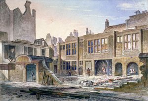 Uitzicht op de sloop van Winchester Place, Londen, 1839
